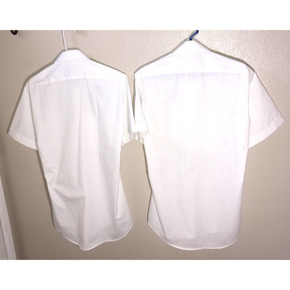MH Pilot White Button up Work Shirts Lot of 2 Size 16 NWOT - Picture 2 of 10